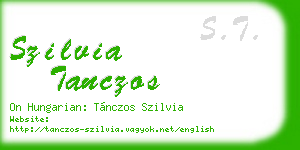 szilvia tanczos business card