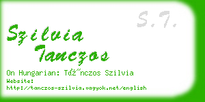 szilvia tanczos business card